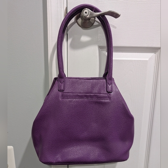 Nine West Purple Shoulder Handbag with Silver Hardware - Picture 4 of 9